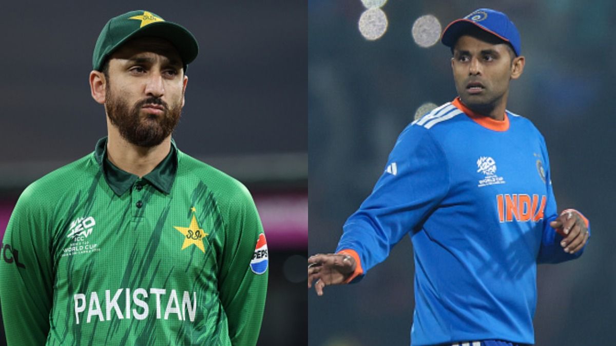 Pakistan's Salman Ali Agha (L) and India skipper Suryakumar Yadav in frame. (Getty) Pakistan's Salman Ali Agha (L) and India skipper Suryakumar Yadav in frame. (Getty)