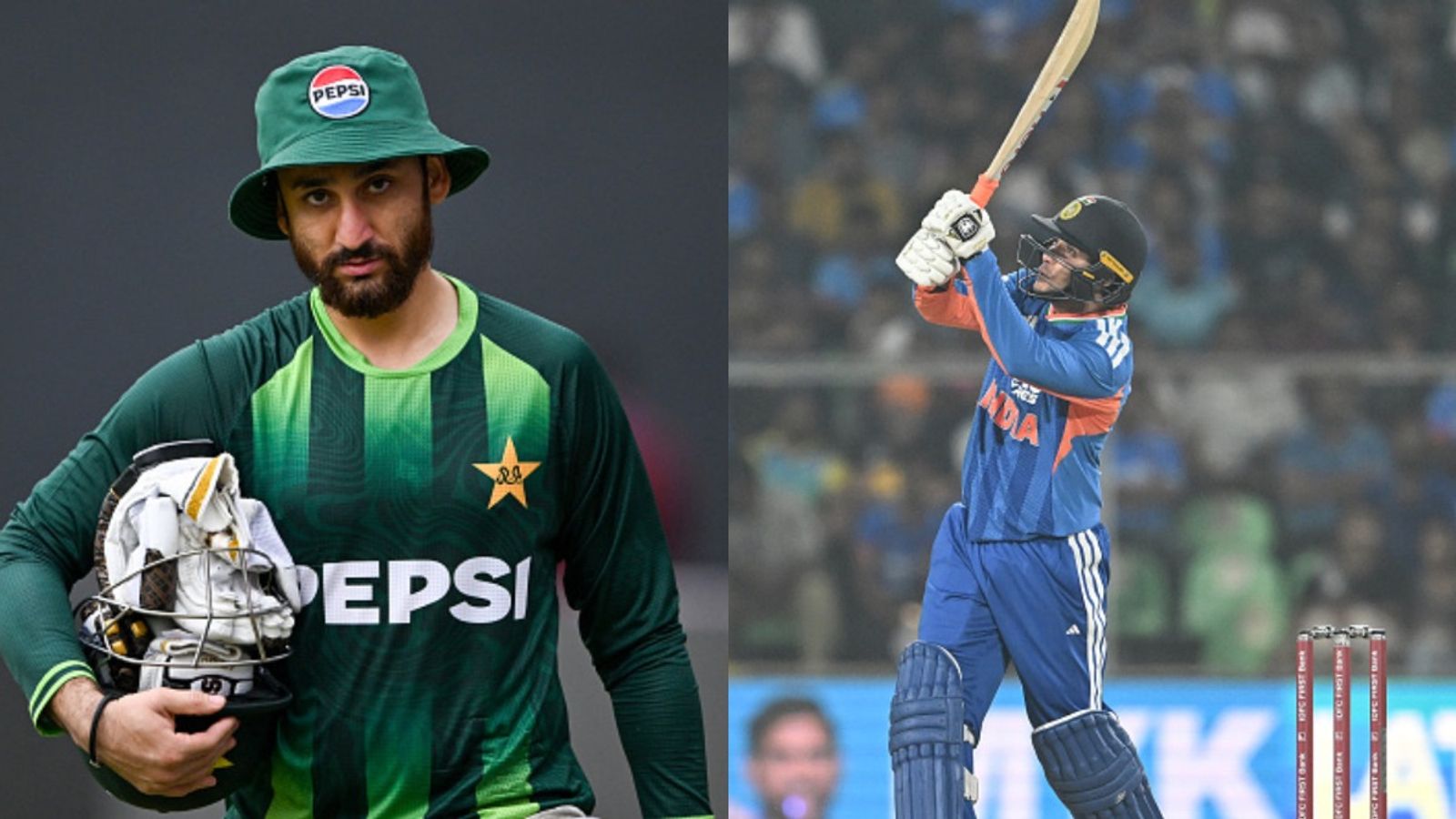 Salman Agha wants Suryakumar Yadav to play Abhishek Sharma in IND vs PAK T20 World Cup game, Know why Pakistan captain Salman Ali Agha (L) and India's Abhishek Sharma in frame. (Getty)