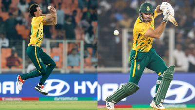 T20 World Cup: SA storm into Super 8 with handsome 7-wicket win over NZ after Jansen-Markram's special South Africa's Marco Jansen (L) and Aiden Markram in frame. (Getty)