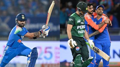 Former India player identifies 'Virat Kohli' factor ahead of India vs Pakistan showdown India's Virat Kohli (L), Axar Patel (2nd from R), Suryakumar Yadav and Pakistan's Salman Ali Agha (2nd from L) in frame. (Getty)