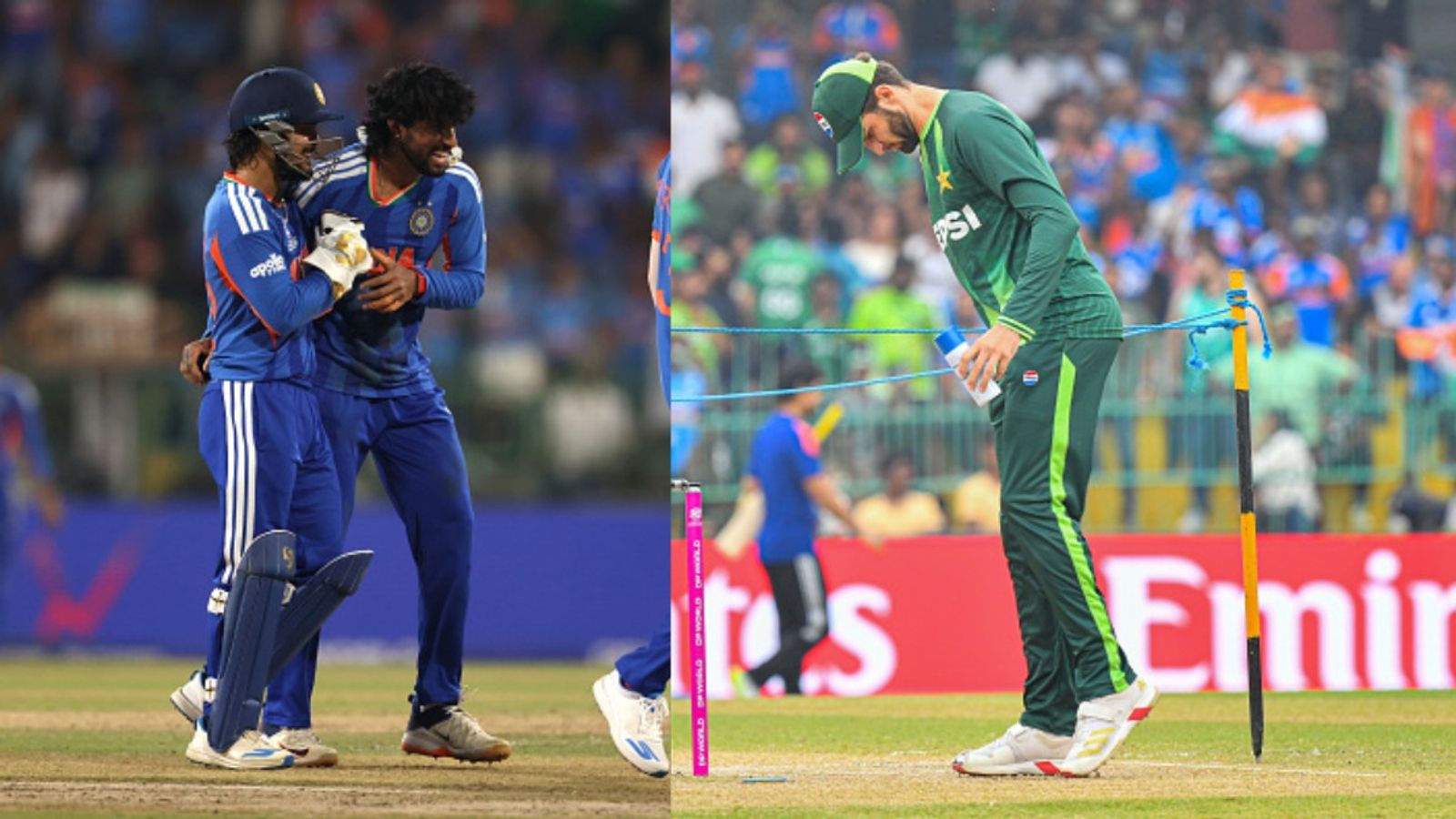Ishan Kishan indirectly mocks Shaheen Shah Afridi after India's dominating win vs Pakistan in T20 World Cup 2026 Ishan and Tilak along with Shaheen Afridi (Getty)
