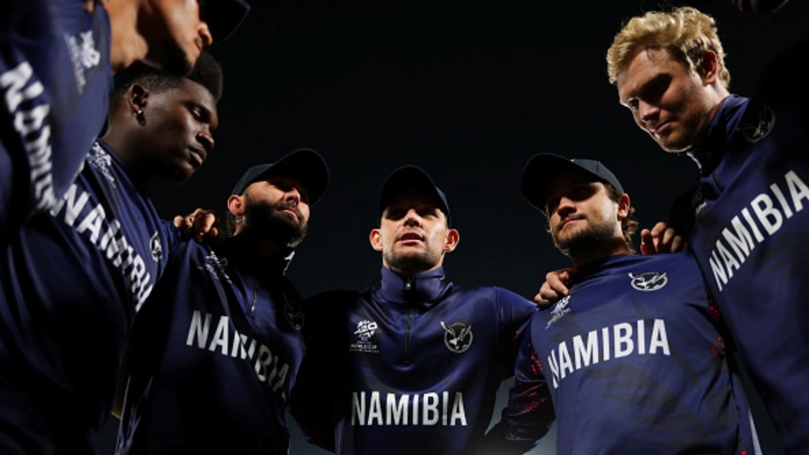 Namibia call up 20-yr-old all-rounder with 152.94 strike rate for Pakistan clash Gerhard Erasmus of Namibia leads a team talk as the players huddle prior to the ICC Men's T20 World Cup 2026 match against India at Arun Jaitley Stadium on February 12, 2026 in Delhi, India.