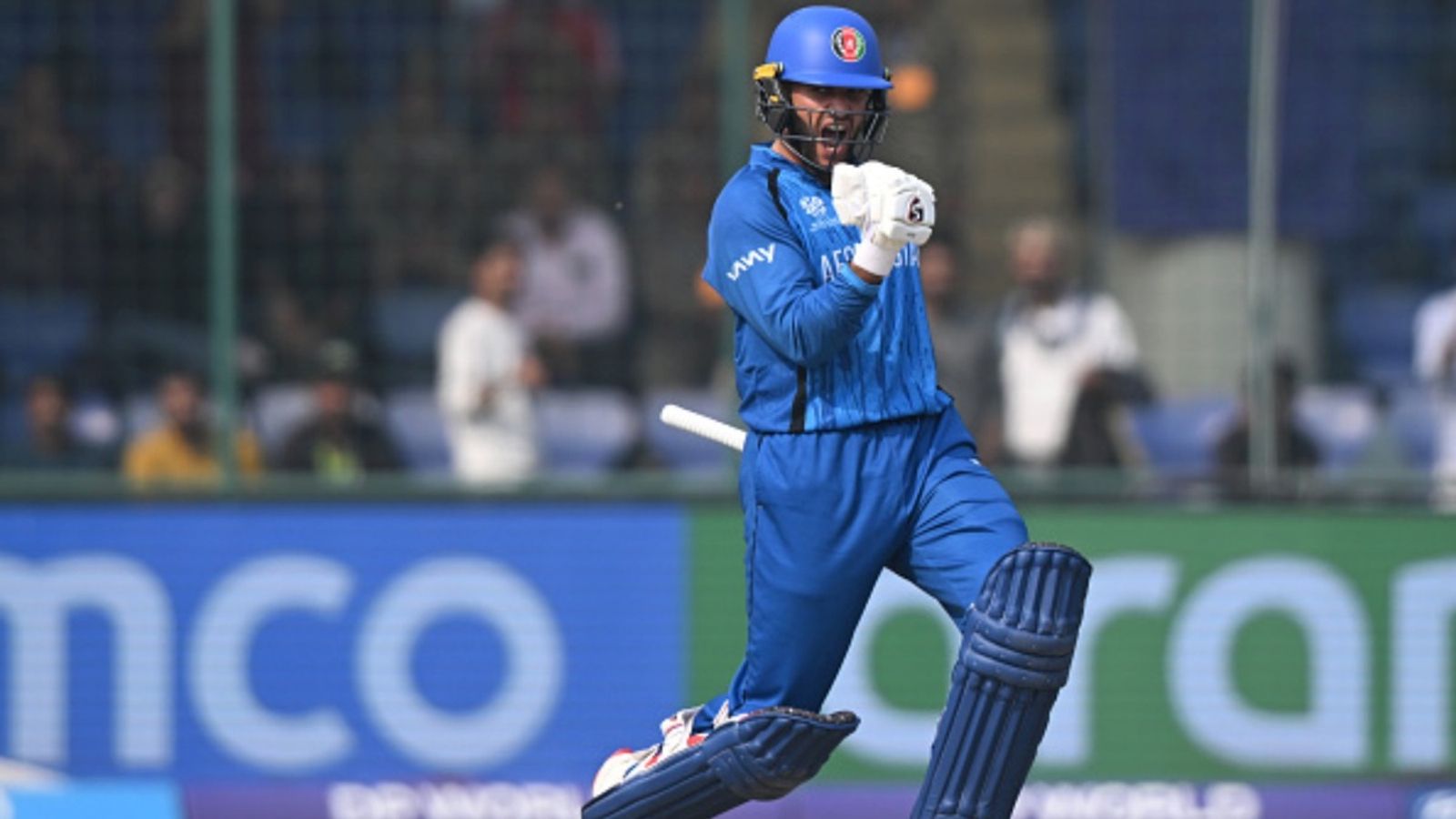 Omarzai's super all-round show helps Afghanistan survive UAE scare, register 1st win of T20 World Cup 2026 Azmatullah Omarzai of Afghanistan celebrates victory following the ICC Men's T20 World Cup 2026 match against United Arab Emirates at Arun Jaitley Stadium on February 16, 2026 in Delhi, India.