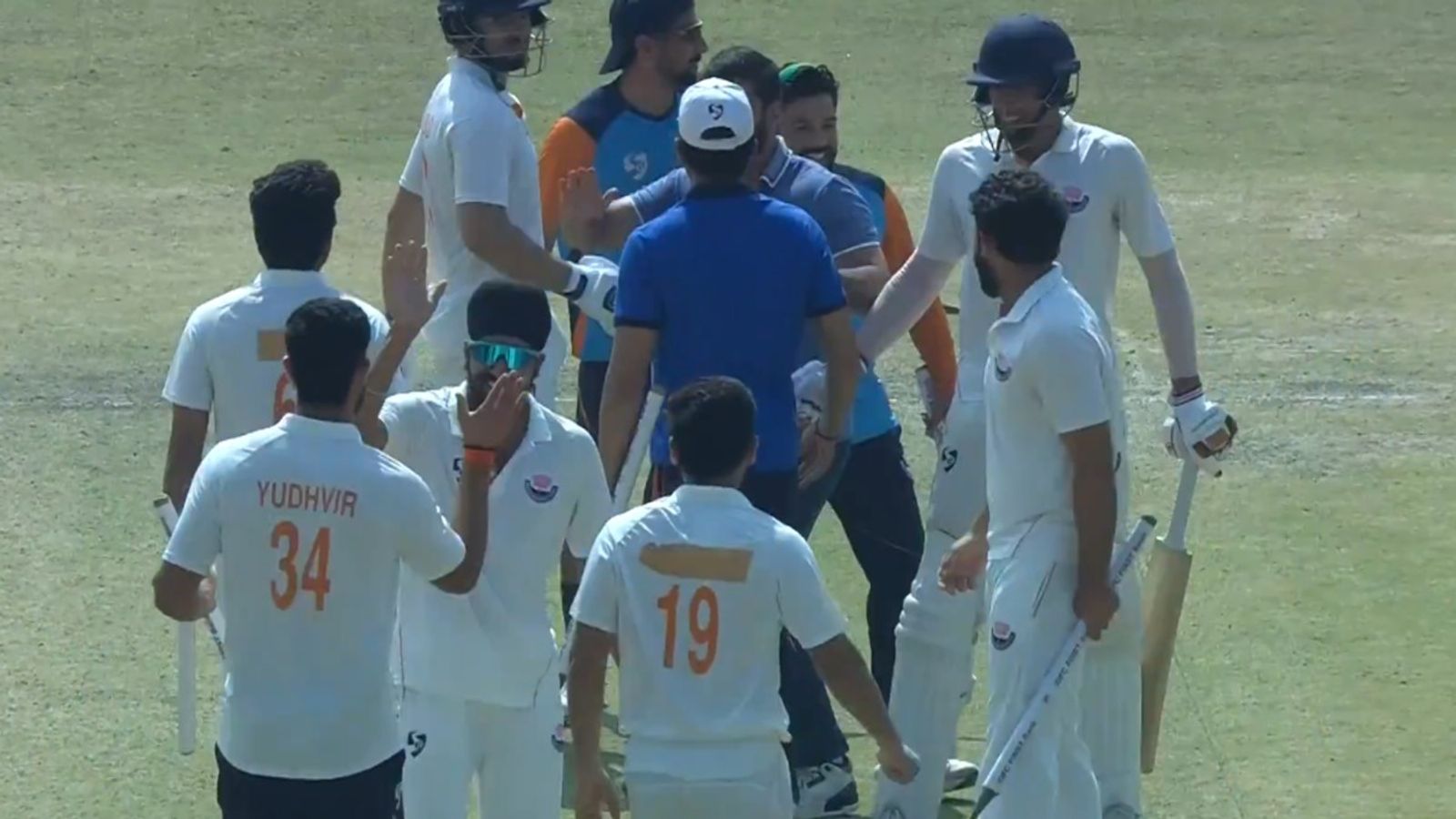 Nabi's 9 wickets outshine Shami's 8-fer as Jammu & Kashmir reach Ranji Trophy final for 1st time Jammu & Kashmir players celebrate after beating Bengal by six wickets in the Ranji Trophy 2025-26 semifinal.