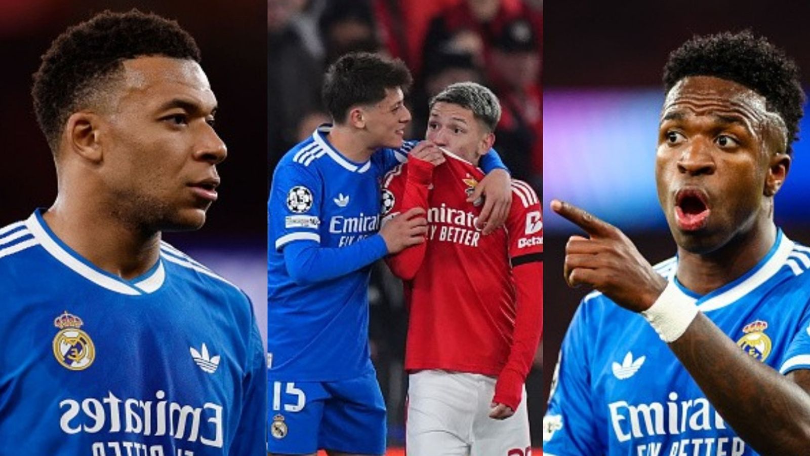 Mbappe bombshell as Real Madrid star accuses Prestianni in Vinicius racism controversy vs Benfica clash Kylian Mbappe, Arda Guler, Gianluca Prestianni, Vinicius Jr in the frame (Images via Getty)