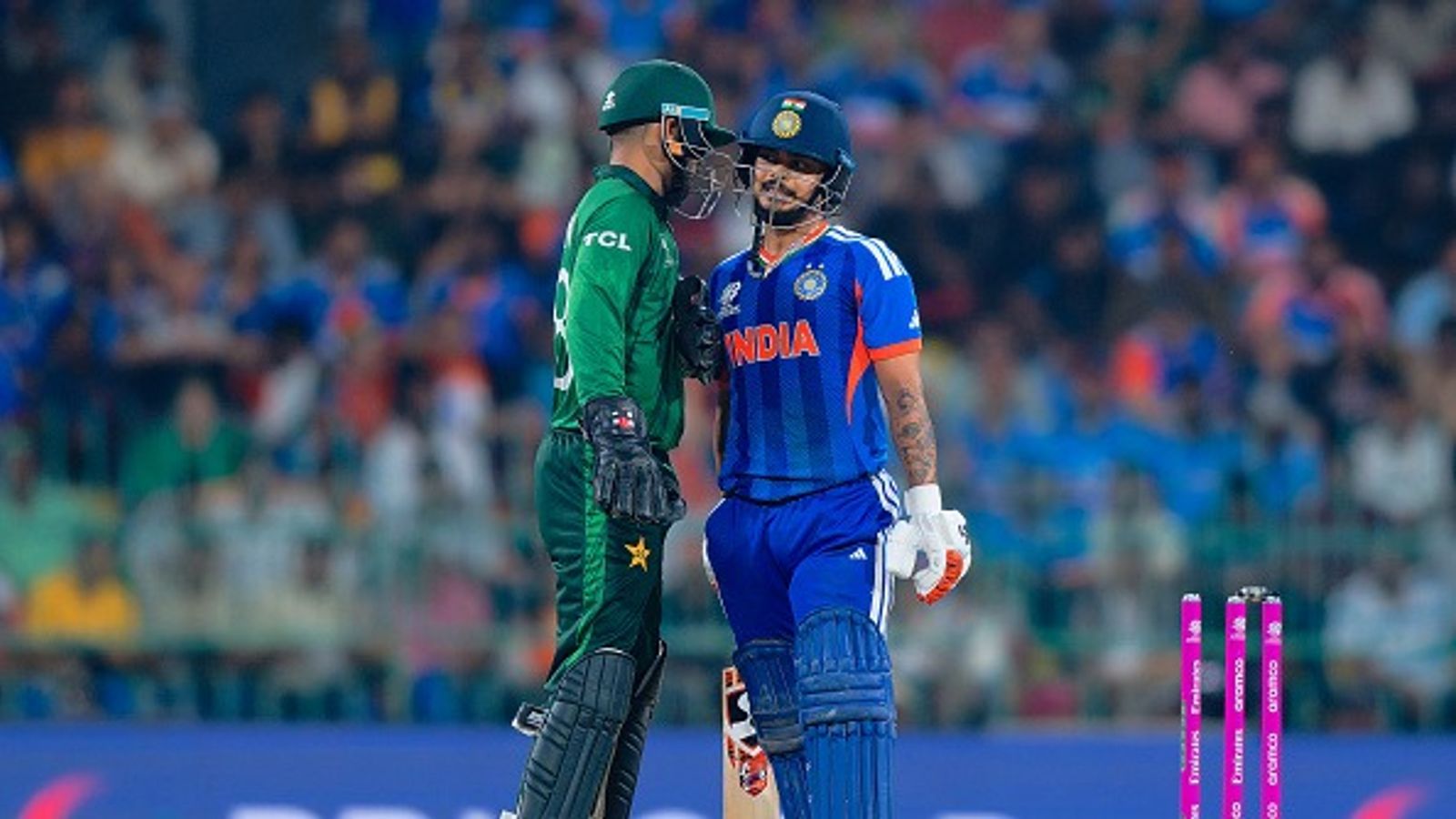 ICC T20I rankings: Ishan Kishan’s blazing form lifts him to top 10; Saim Ayub back on top Ishan Kishan (L) of India looks on after bowled out by Saim Ayub of Pakistan during the ICC Men's T20 World Cup India & Sri Lanka 2026 match between India and Pakistan (Getty)