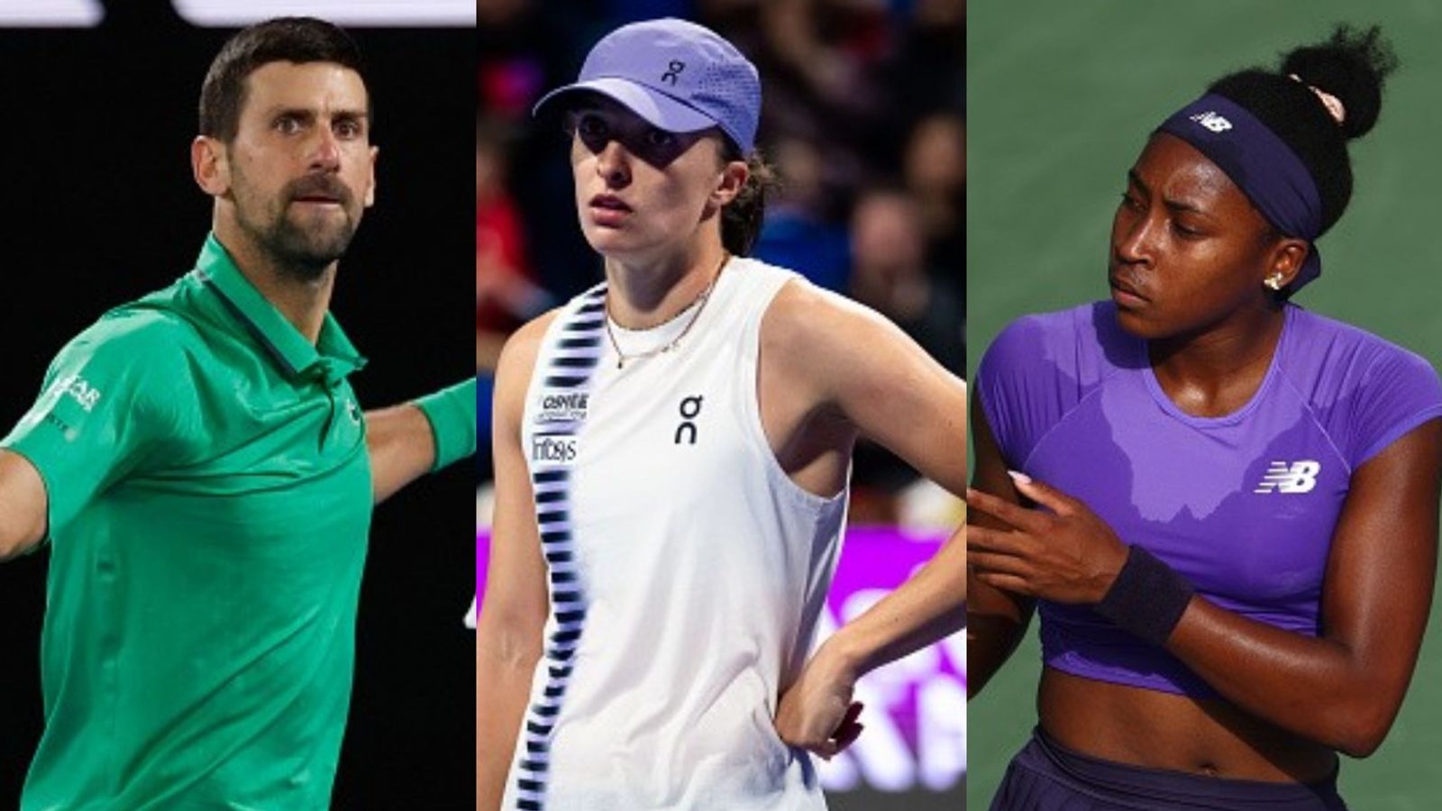 Wimbledon rejects camera changes despite complaints from Gauff, Djokovic, Swiatek Novak Djokovic, Iga Swiatek, Coco Gauff in the frame (Images via Getty)