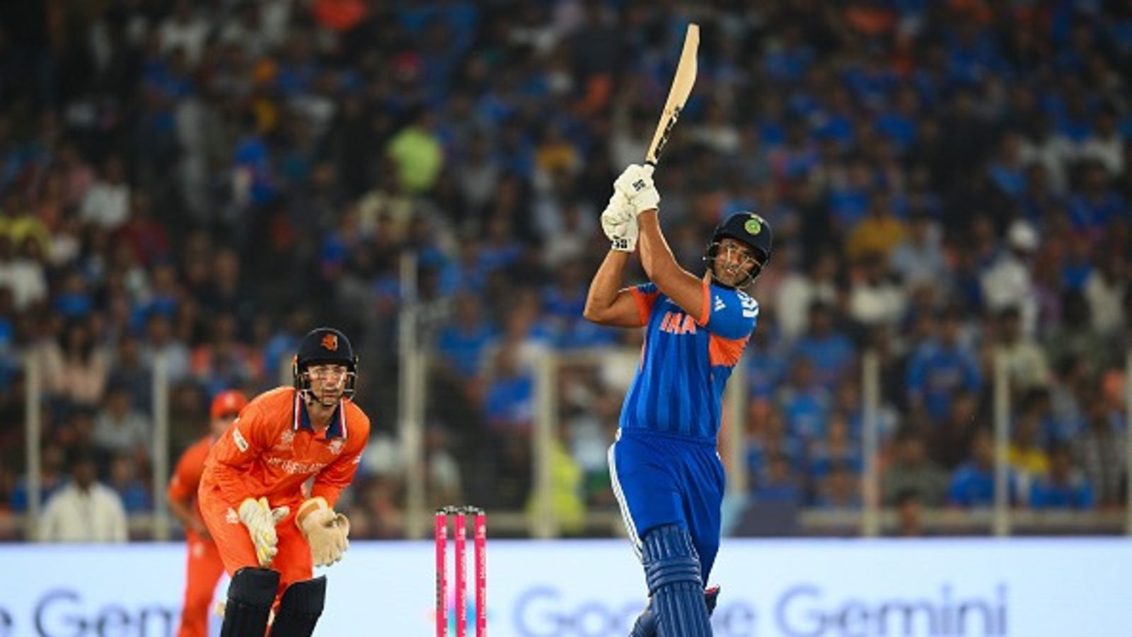 'Know all the bowlers are going to bluff me...': Shivam Dube reveals strategy against Netherlands after India’s 17-run win Shivam Dube of India hits a six during the ICC Men's T20 World Cup India & Sri Lanka 2026 match between India and Netherlands at Narendra Modi Stadium (getty)