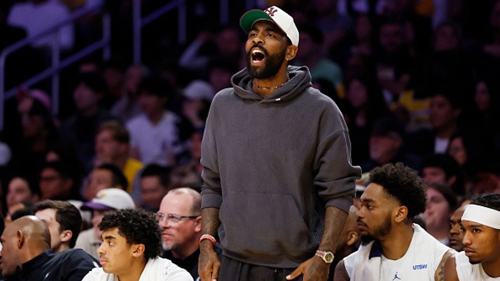 Kyre Irving expresses disappointment over delayed return, says 'this decision wasn't easy' Kyrie Irving in the frame.