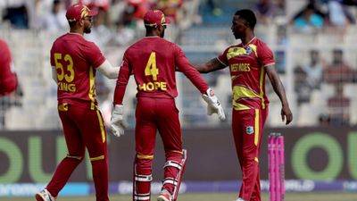 Hope's 75, Joseph-Forde's clinical bowling keep West Indies unbeaten, ease past Italy with 42-run win Shamar Joseph, Shai Hope