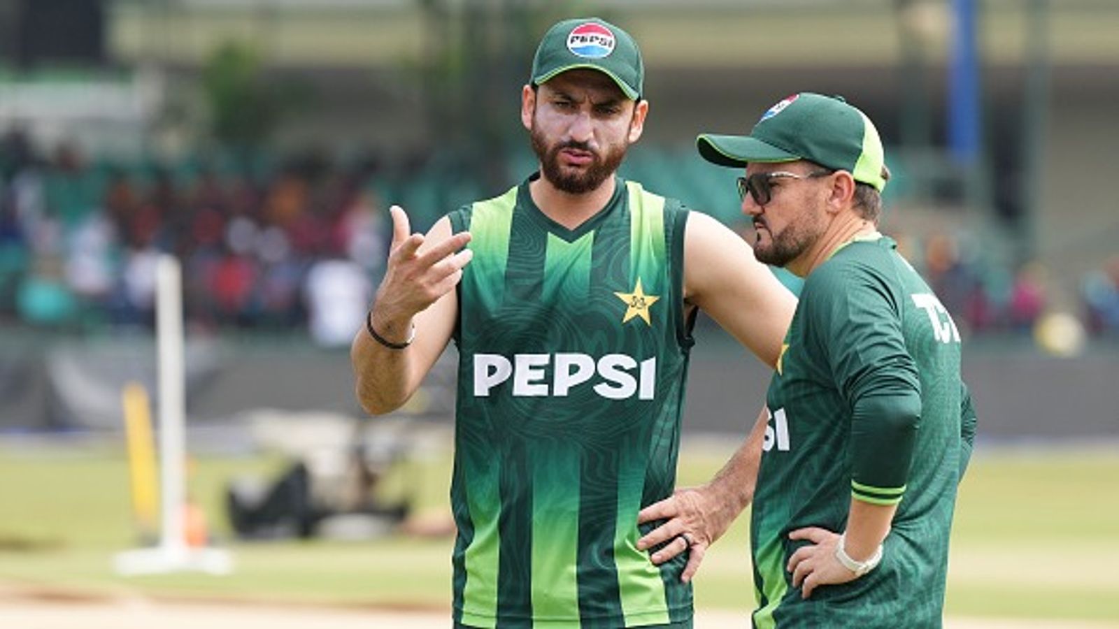 Watch: Salman Agha loses cool in tense exchange with head coach during PAK vs NAM T20 World Cup clash Pakistan captain Salman Agha (L) and head coach Mike Hesson in this frame. (Getty)