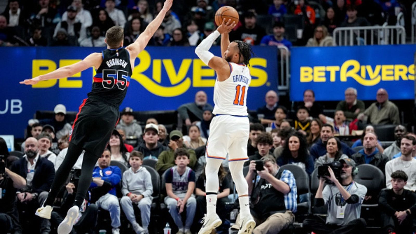 Knicks vs Pistons schedule: Date, time, live stream, and more on NBA 2025-26 season (February 19) Knicks vs Pistons in the frame (Image via Getty)