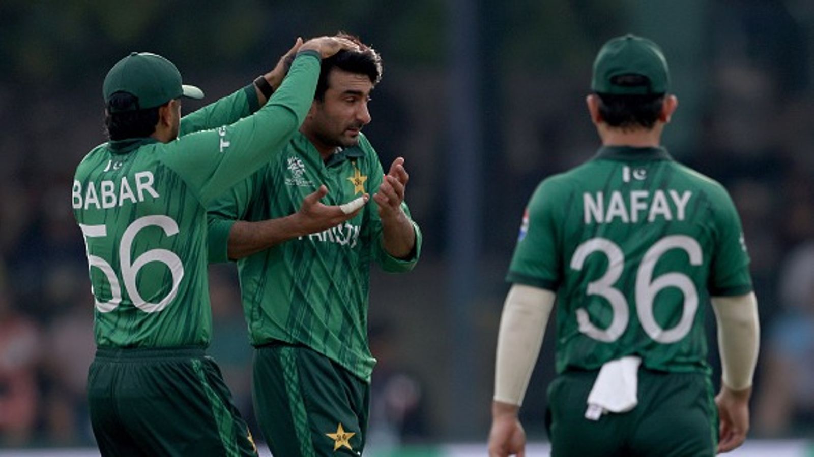 Huge blow for Pakistan stars as IPL-linked teams set to snub them in The Hundred Salman Mirza of Pakistan is congratulated by Babar Azam after bowling Jan Frylinck of Namibia during the ICC Men's T20 World Cup India & Sri Lanka 2026 (getty)