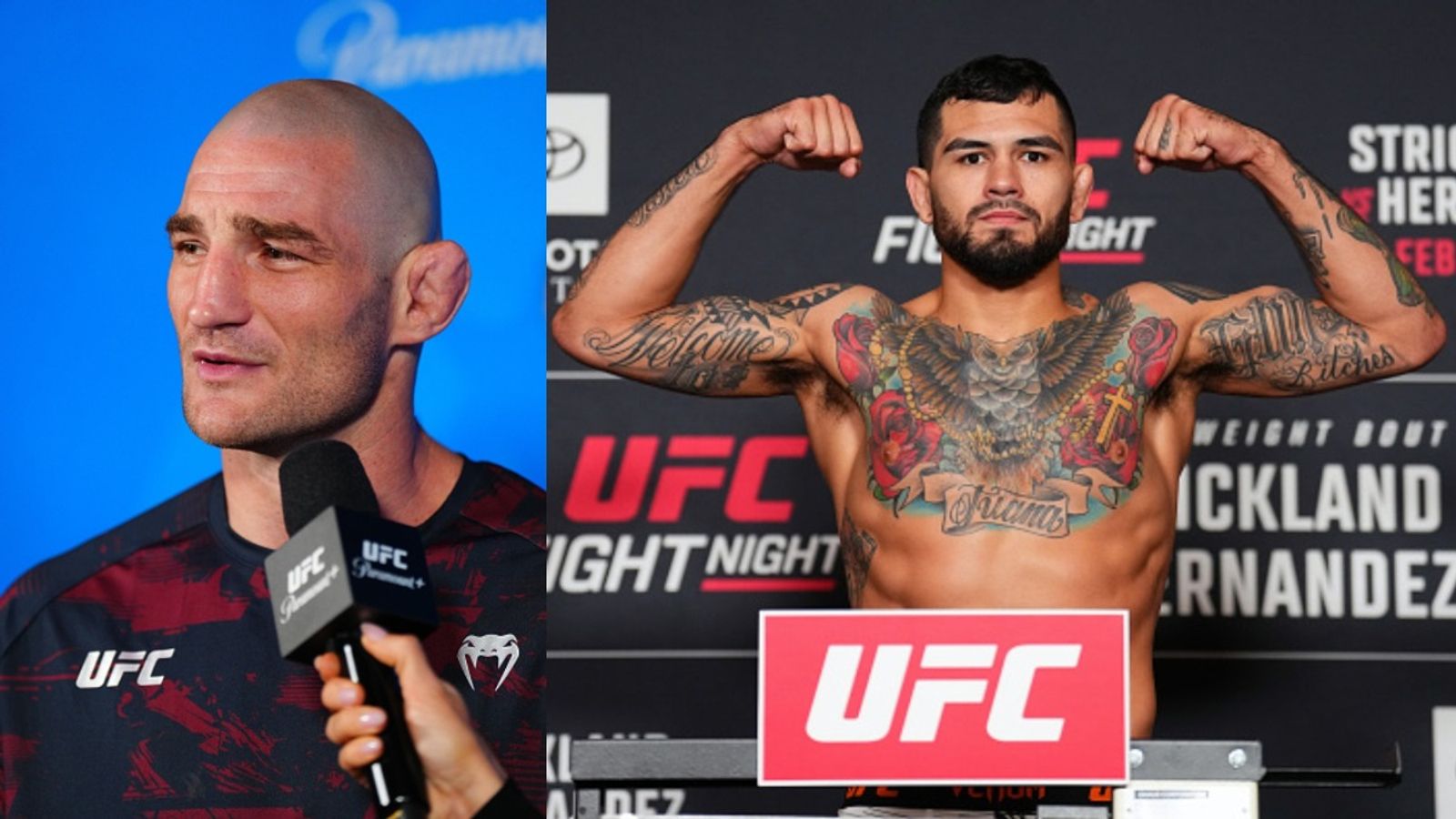 Sean Strickland fires off at Houston crowd in heated final faceoff with Anthony Hernandez Sean Strickland and Anthony Hernandez in the frame (via Getty)