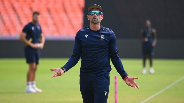 Keshav Maharaj of South Africaduring an ICC Men's T20 World Cup India & Sri Lanka 2026 net session at Narendra Modi Stadium (Getty) Keshav Maharaj of South Africaduring an ICC Men's T20 World Cup India & Sri Lanka 2026 net session at Narendra Modi Stadium (Getty)