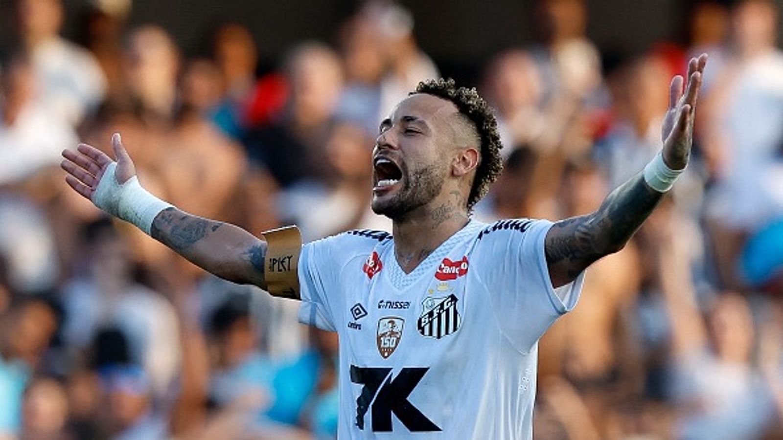 Big News: Neymar drops retirement hint, eyes 2026 FIFA World Cup Neymar celebrates at the end of the Brasileirao Serie A football match between Santos and Cruzeiro at the Urbano Caldeira Stadium in Santos, Sao Paulo state, Brazil (Getty)