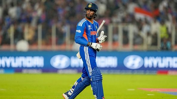 India's star batter Tilak Varma in this frame. (Getty)