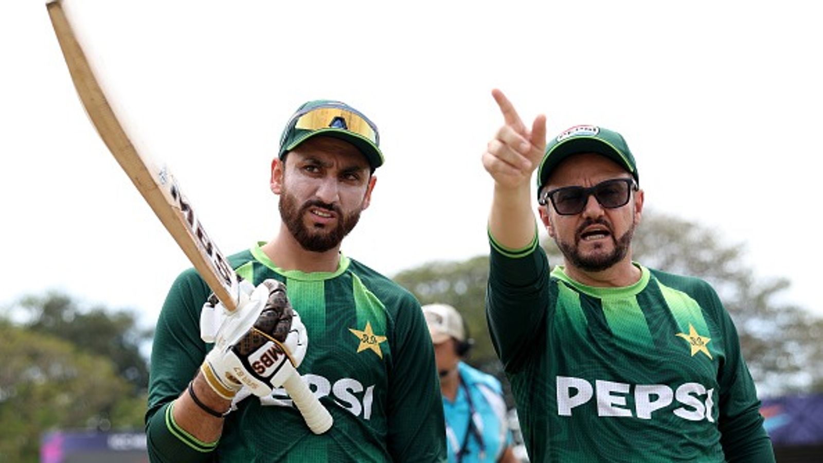Explained: How Pakistan can qualify for T20 World Cup semis despite washout against New Zealand Pakistan Head Coach Mike Hesson (R) and captain Salman Ali Agha in frame. (Getty)