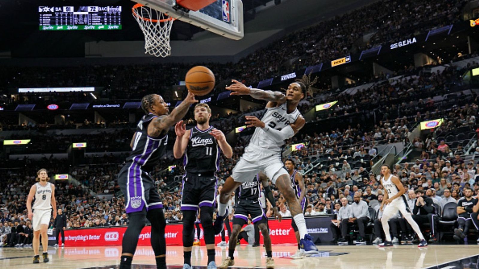 Spurs vs Kings schedule: Date, time, live stream, and more on NBA 2025-26 season (February 21) Spurs vs Kings in the frame (Image via Getty)