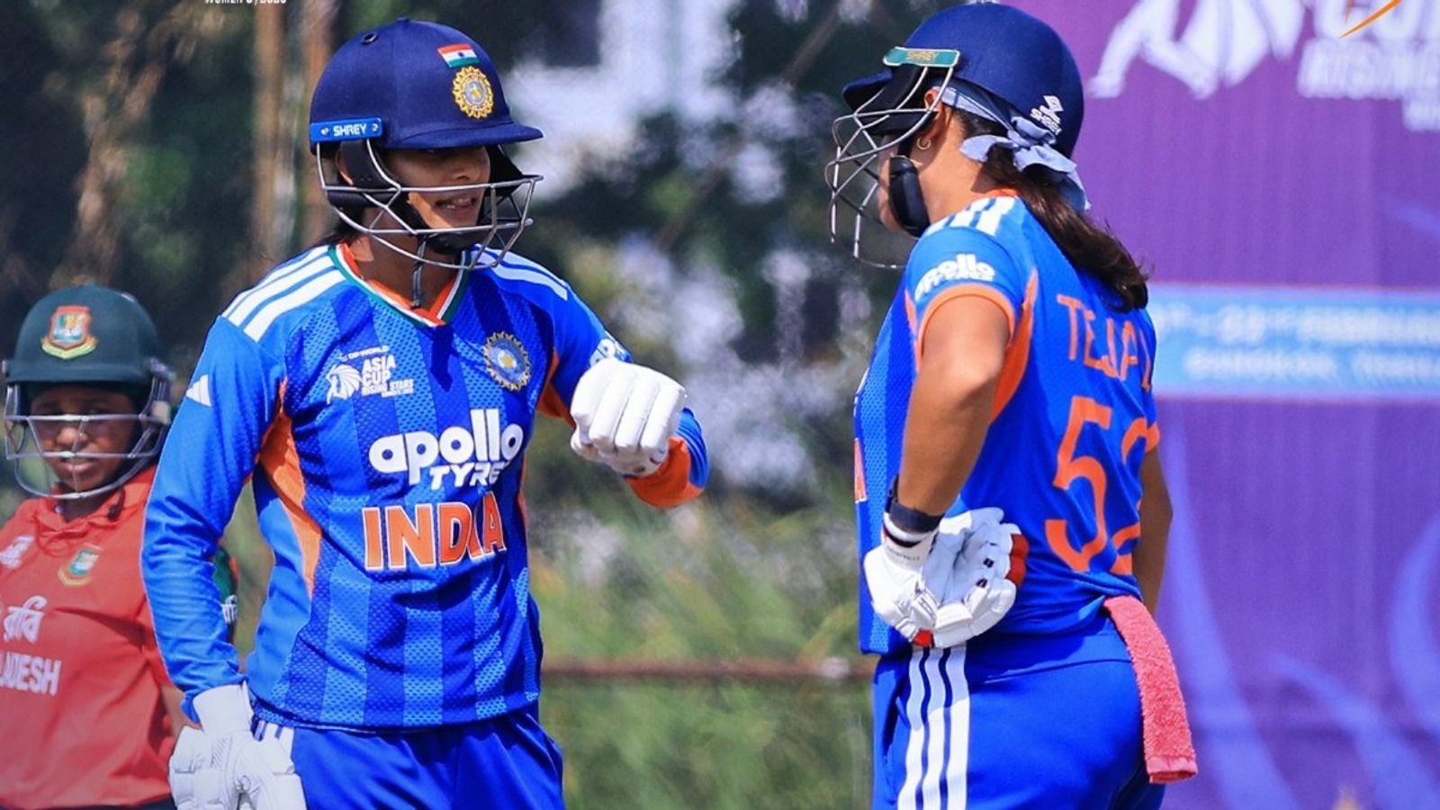India A crush Bangladesh A with 46-run win, claim 2nd consecutive Rising Stars Asia Cup title India A captain Radha Yadav and Tejal Hasabnis during their partnership against Bangladesh A in Women's Rising Stars Asia Cup 2026 final.