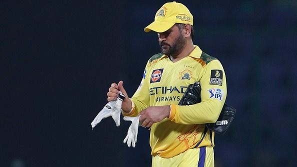 Former CSK captain MS Dhoni in this frame. (Getty) Former CSK captain MS Dhoni in this frame. (Getty)