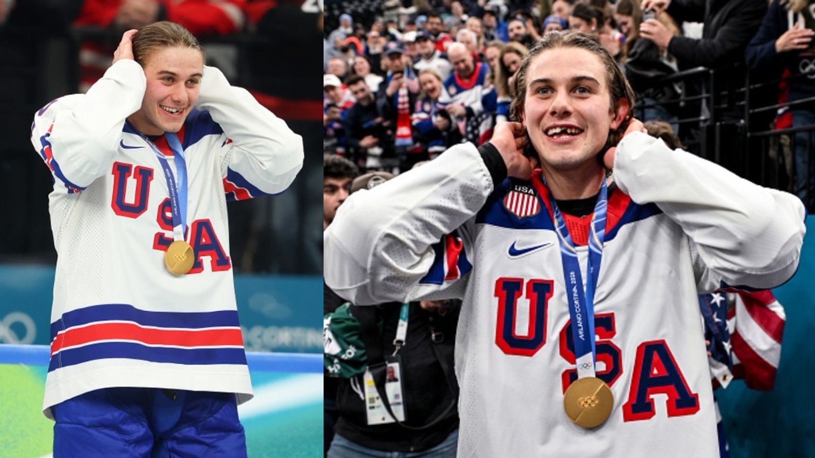 How Jack Hughes became America’s hero despite losing his teeth in Olympic gold triumph Jack Hughes in the frame (via Getty)