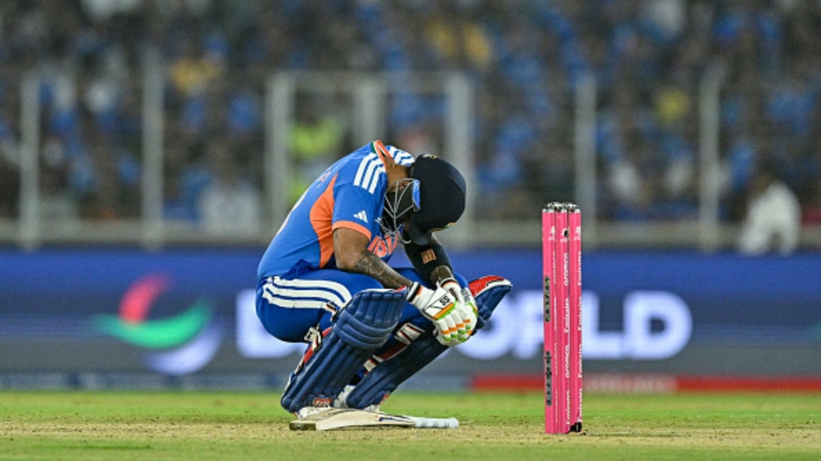 'We've messed up on a grand scale': India coach disappointed in team's performance vs South Africa India captain Suryakumar Yadav reacts after being hit by the ball during the 2026 ICC Men's T20 World Cup Super 8s match against South Africa at the Narendra Modi Stadium in Ahmedabad on February 22, 2026.
