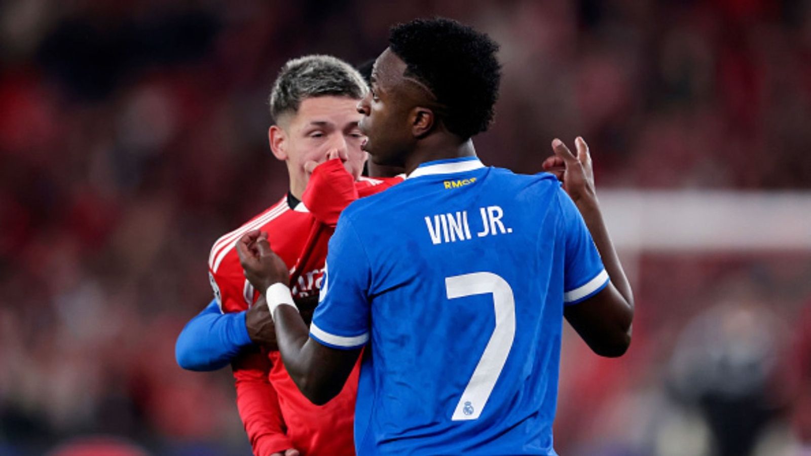 Benfica's Gianluca Prestianni suspended by UEFA following racism controversy against Vinicius; will he play against Real Madrid? Gianluca Prestianni, Vinicius Jr in the frame (Image via Getty)
