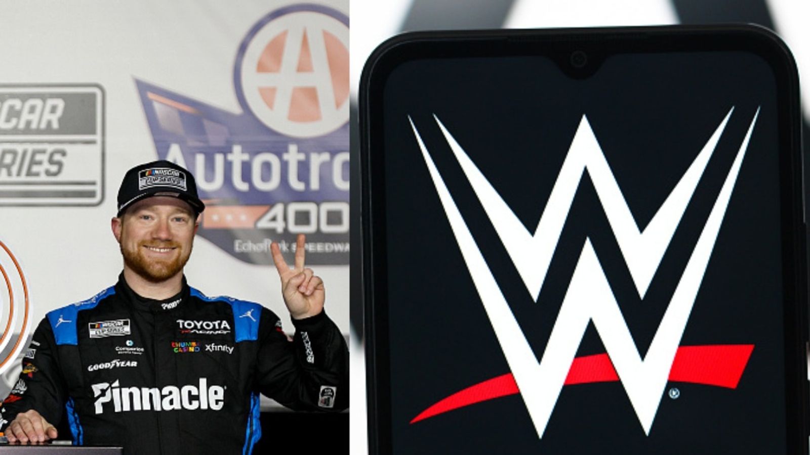 WATCH: WWE superstar turns heads with NASCAR entry alongside Tyler Reddick Tyler Reddick attends WWE Monday Night RAW (via Getty)