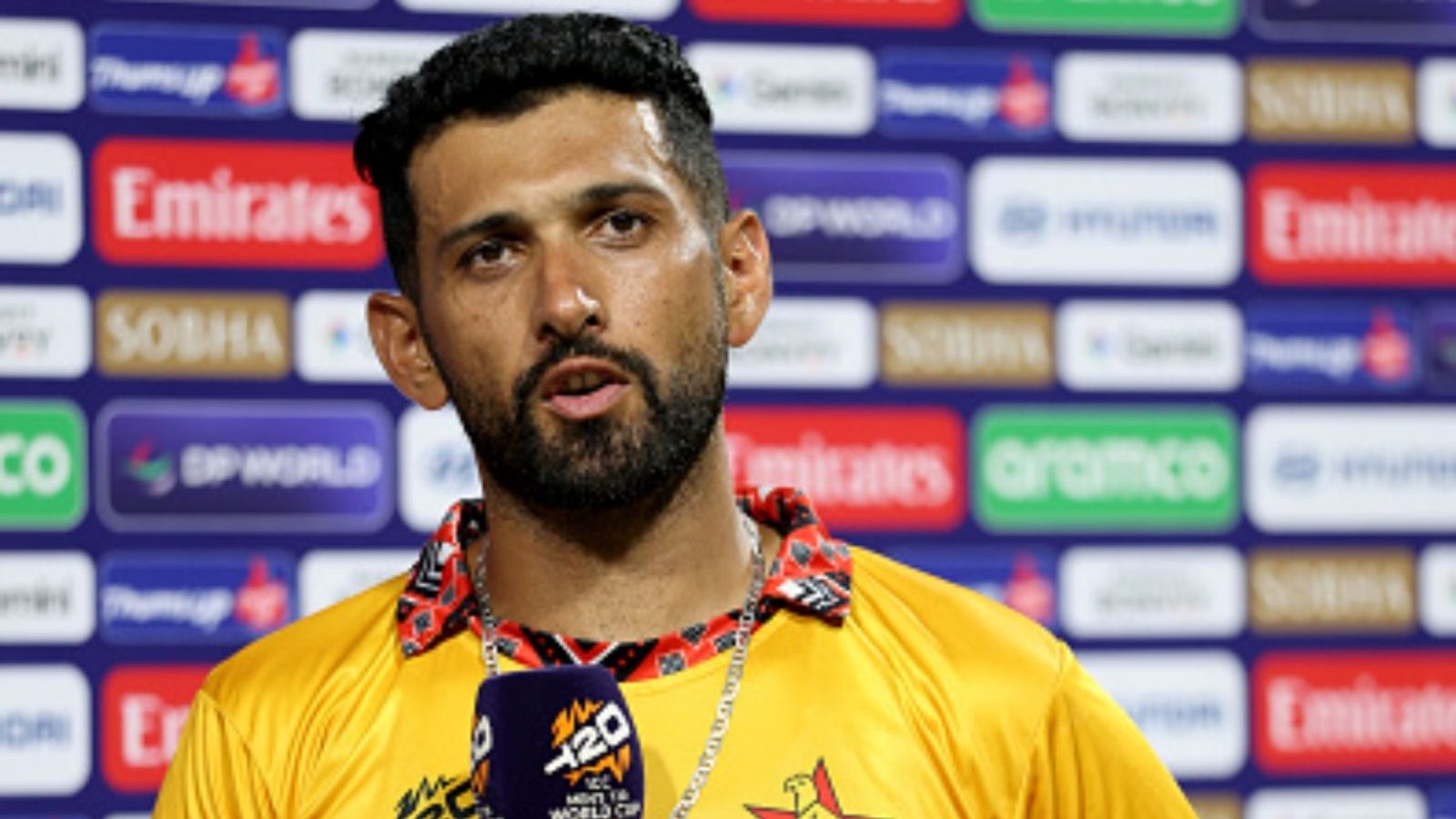 'Both teams have lost games, so...': Skipper Sikandar Raza on India clash after 107-run loss Sikandar Raza, captain of Zimbabwe, is interviewed following the ICC Men's T20 World Cup 2026 match against Sri Lanka at R. Premadasa Stadium on February 19, 2026 in Colombo, Sri Lanka.