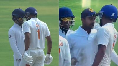 WATCH - Ranji Trophy final turns into battlefield: J&K captain headbutts Karnataka fielder, Agarwal intervenes, Rahul hurls mouthful Paras Dogra, Aneesh KV, Mayank Agarwal