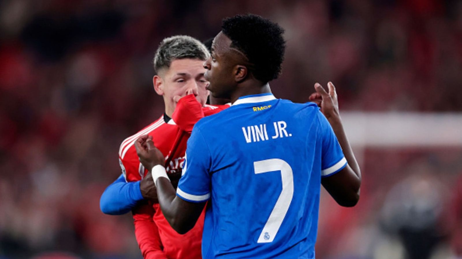 Will Prestianni play tonight vs Real Madrid? UEFA's BIG decision on Benfica's appeal on suspension ahead of crucial UCL clash Prestianni, Vinicius in the frame (Image via Getty)