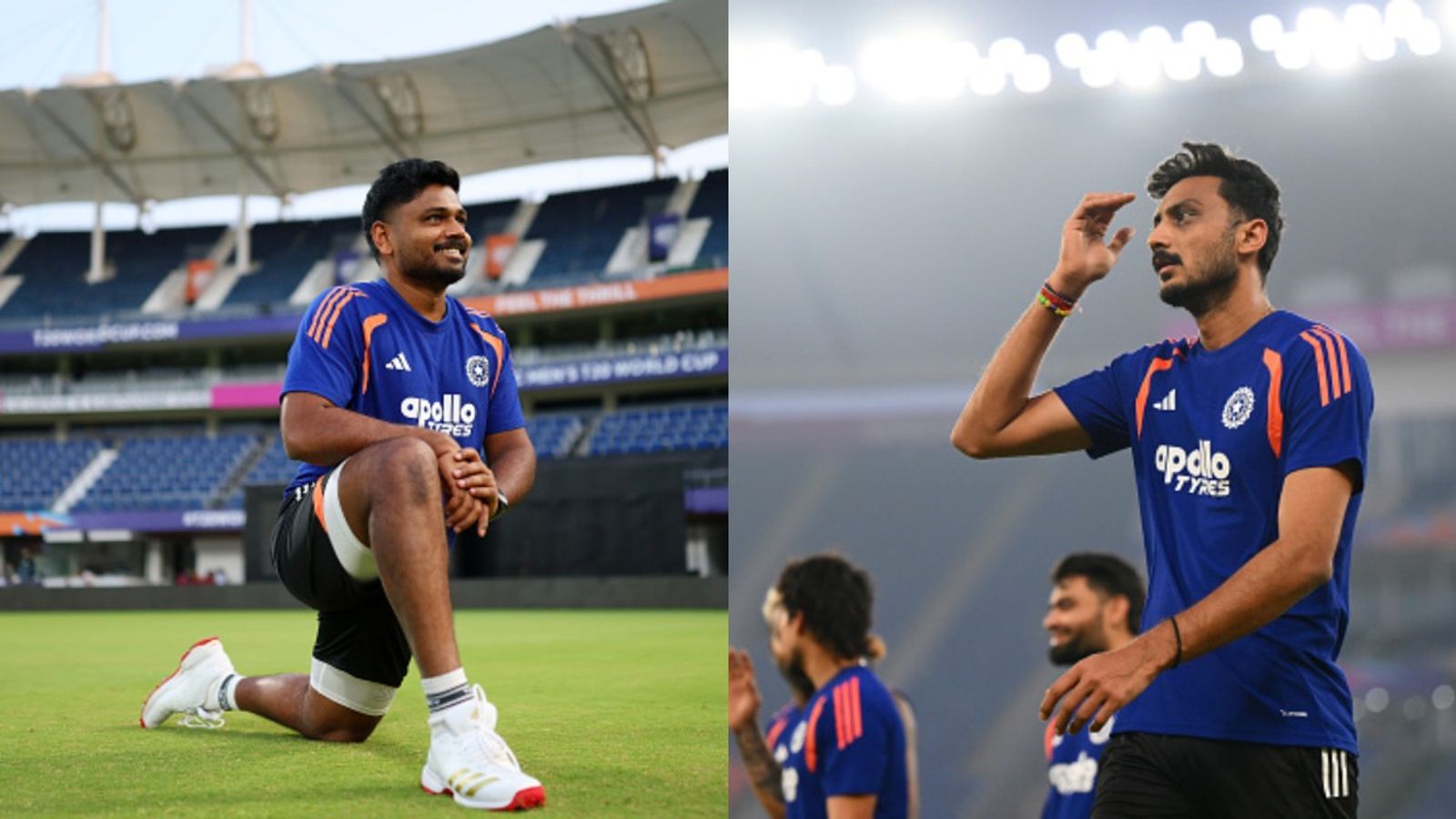 Suspense over Samson-Axar's playing XI chances ends right ahead of IND vs ZIM Super 8 showdown India's Sanju Samson (L) and Axar Patel in frame. (Getty)