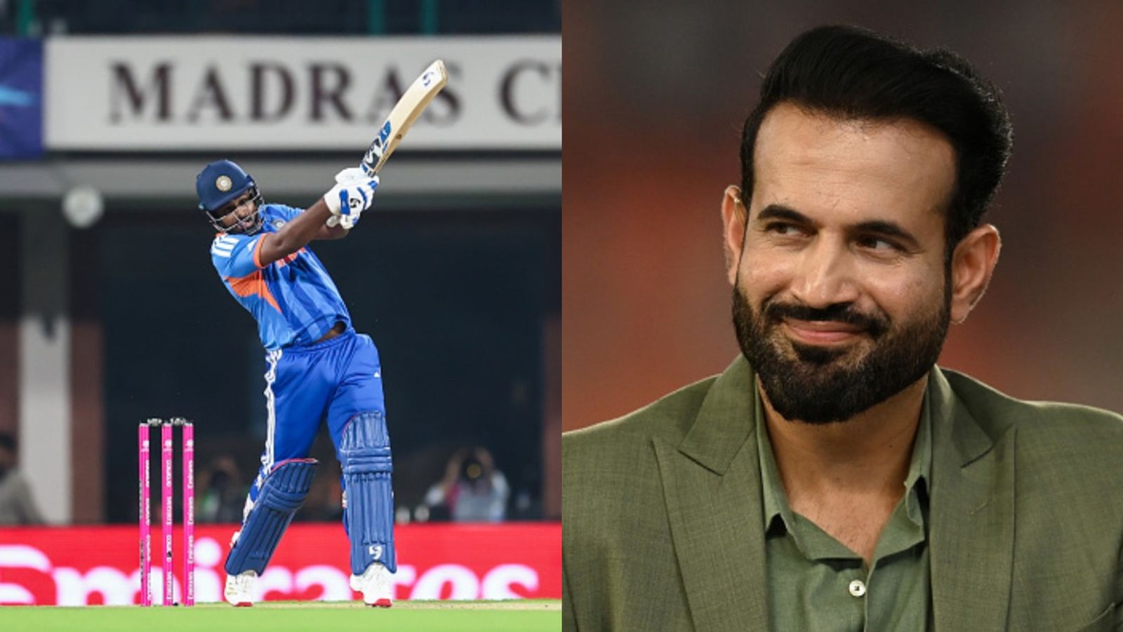 Irfan Pathan's take on Sanju Samson's knock against Zimbabwe in T20 World Cup 2026 Super 8 goes viral Sanju Samson and Irfan Pathan (Getty)