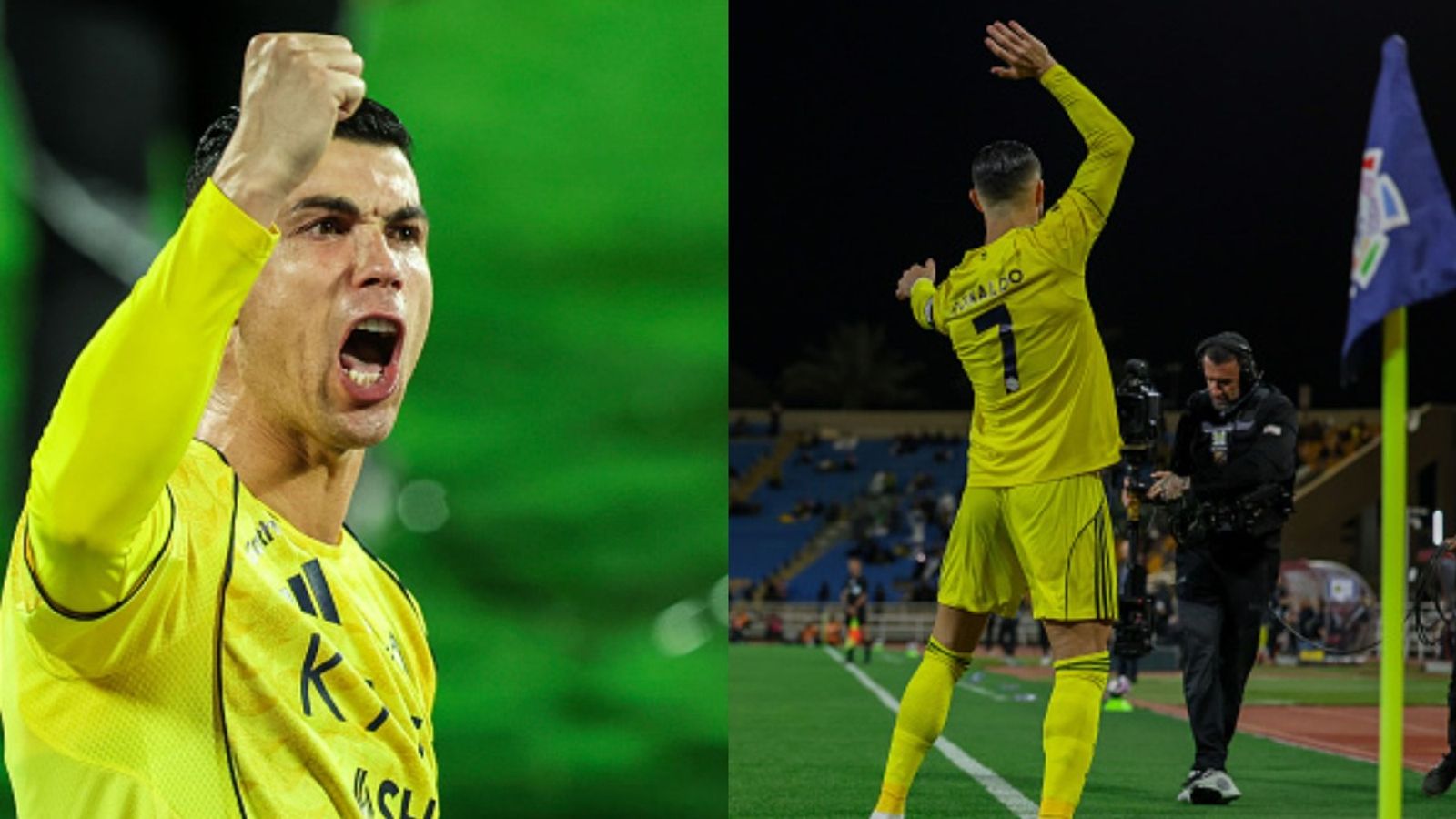 New celebration unlocked? Watch Cristiano Ronaldo's iconic slam dunk act which goes viral after Al Nassr's 5-0 win Cristiano Ronaldo in the frame (Images via Getty)