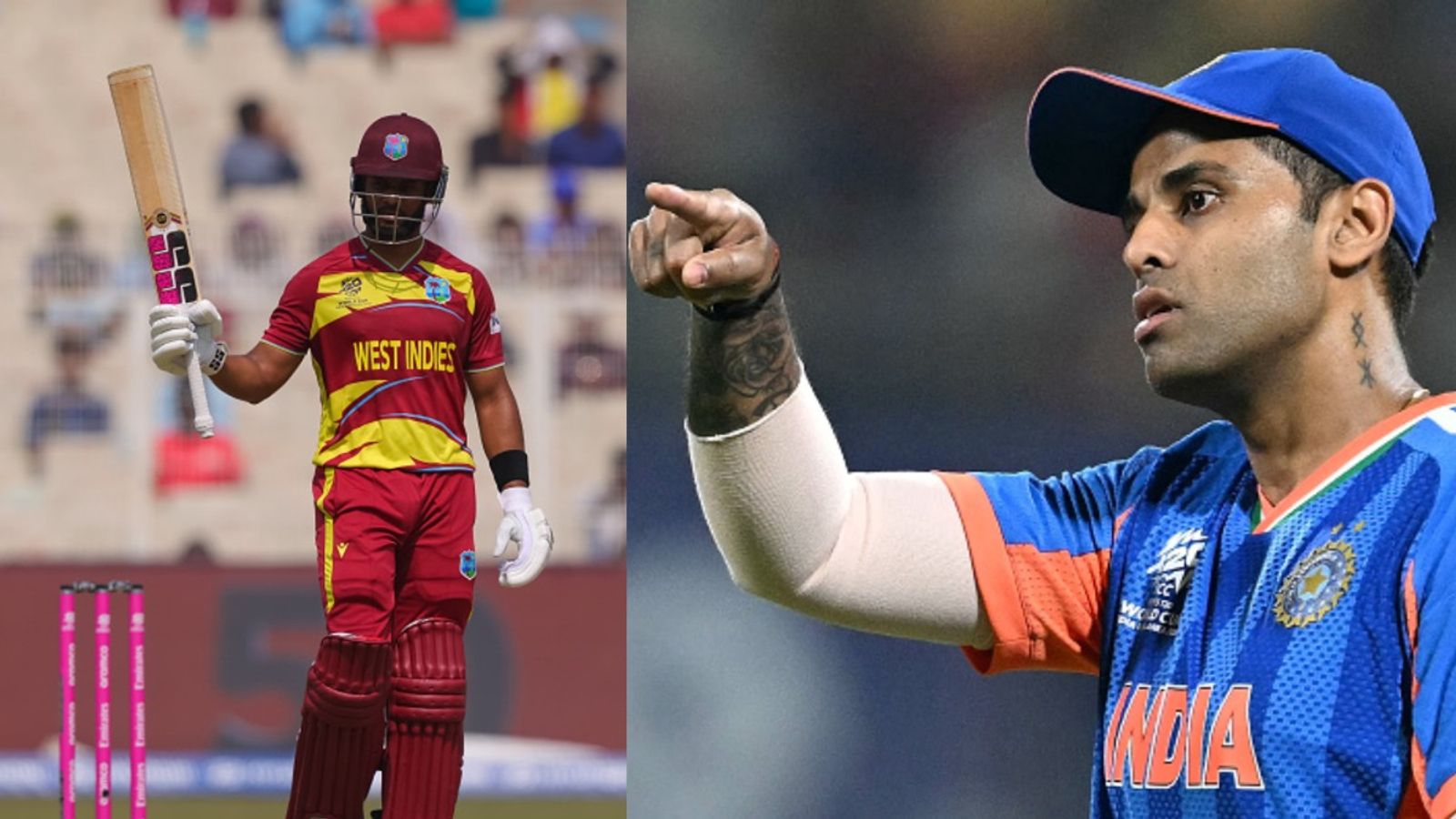 EXPLAINED: Who will qualify for T20 World Cup semis if India vs West Indies Super 8 clash gets washed out West Indies captain Shai Hope (L) and India skipper Suryakumar Yadav in frame. (Getty)