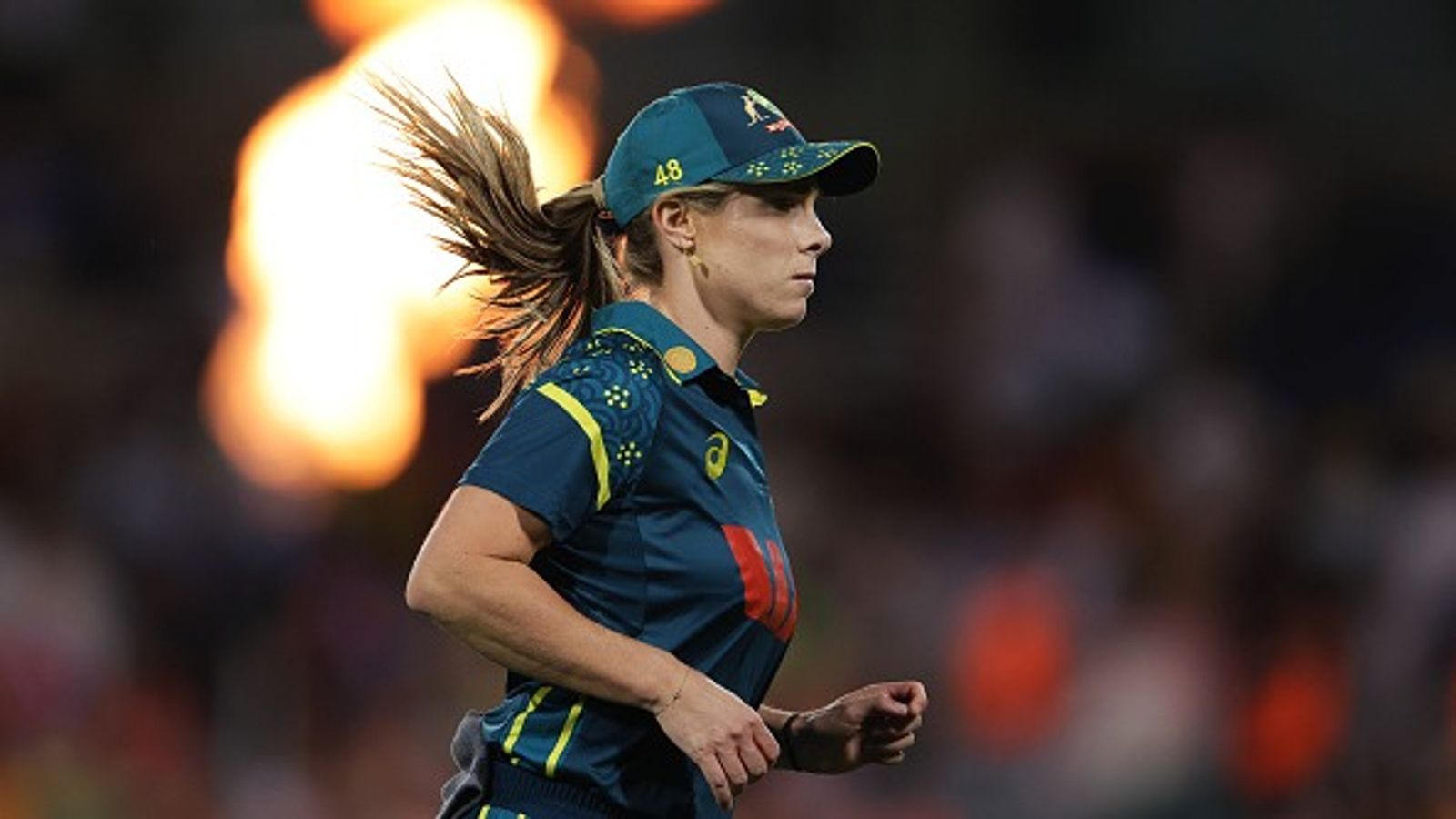 Massive blow for Australia as captain ruled out of ODI series and one-off Test against India Sophie Molineux of Australia fields during game two of the Women's T20 International series between Australia and India (Getty)
