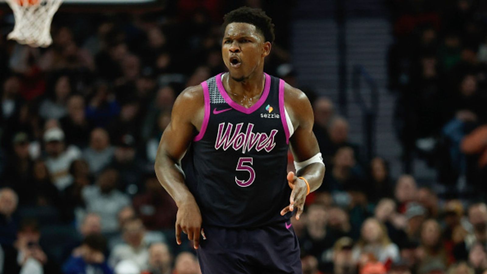 Why did NBA fine Anthony Edwards? Timberwolves star punished with $25000 Anthony Edwards in the frame (Image via Getty)