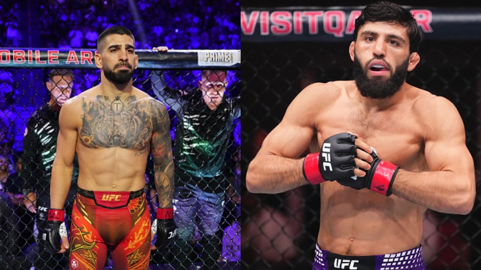 Ilia Topuria questions Arman Tsarukyan's skills: “He doesn’t have the ability to finish a fight” Ilia Topuria and Arman Tsarukyan in the frame (via Getty)