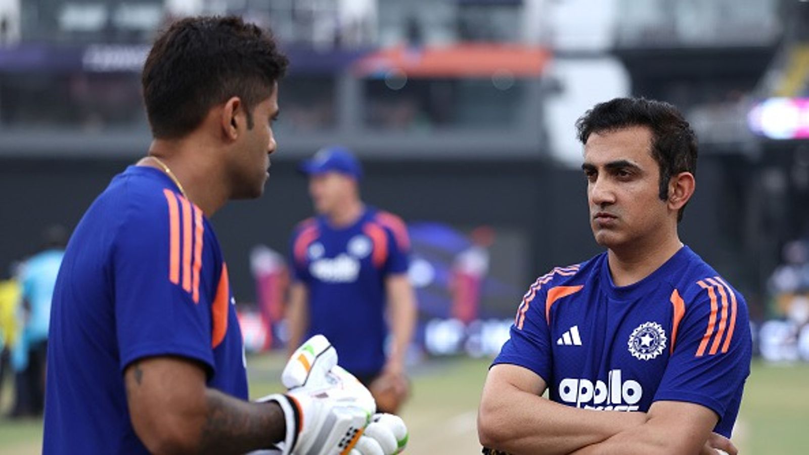 Suryakumar Yadav, Gautam Gambhir advised not to try six bowlers against West Indies in T20 World Cup 2026 Suryakumar Yadav of India and Gautam Gambhir, Head Coach of India warm up prior to the ICC Men's T20 World Cup (Getty)