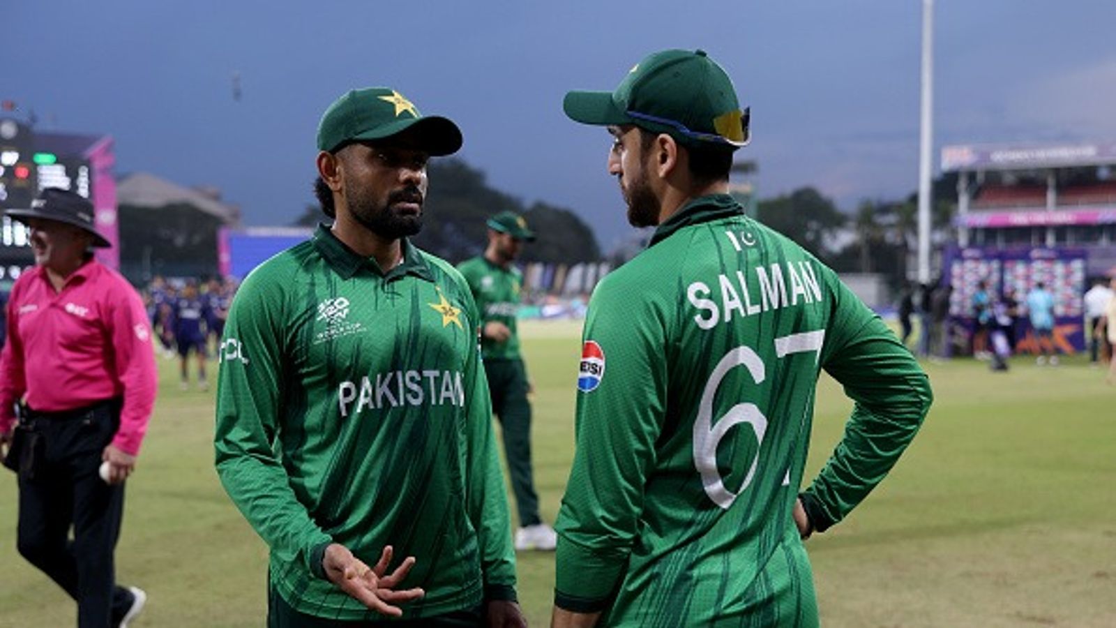 Salman Agha to be sacked as captain, Babar Azam could follow out the door after T20 World Cup 2026 Babar Azam and Salman Agha of Pakistan having a chat during T20 World Cup 2026 clash (Getty)
