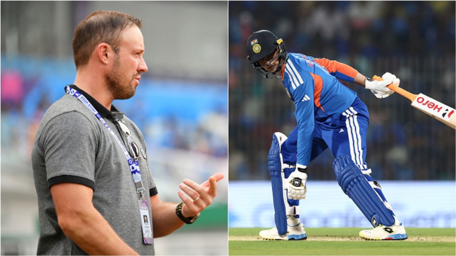 'Pretend like you're taking your guard again': AB de Villiers' strange advice to Abhishek Sharma for West Indies clash Former South Africa captain AB de Villiers, India opener Abhishek Sharma in action during T20 World Cup 2026 Super 8 clash against West Indies.