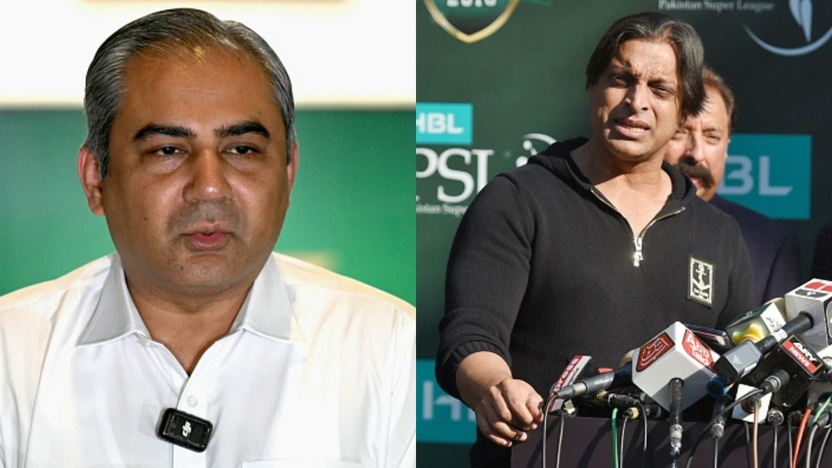 Mohsin Naqvi and Shoaib Akhtar (Getty)