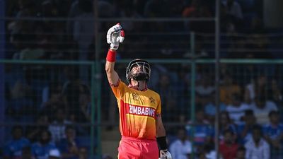 Sikandar Raza creates history in T20 World Cup clash against South Africa, becomes first captain to reach this milestone Sikandar Raza of Zimbabwe gestures as he scores a half-century during the Super Eights match of the 2026 ICC Men's T20 World Cup between Zimbabwe and South Africa in New Delhi (Getty)
