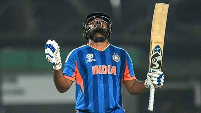 IND vs WI: Sanju Samson overtakes Ishan Kishan, becomes India’s top wicketkeeper-batter in T20Is Sanju Samson celebrates after scoring a half-century (50 runs) during the 2026 ICC Men's T20 Cricket World Cup Super Eights match between India and West Indies (Getty)