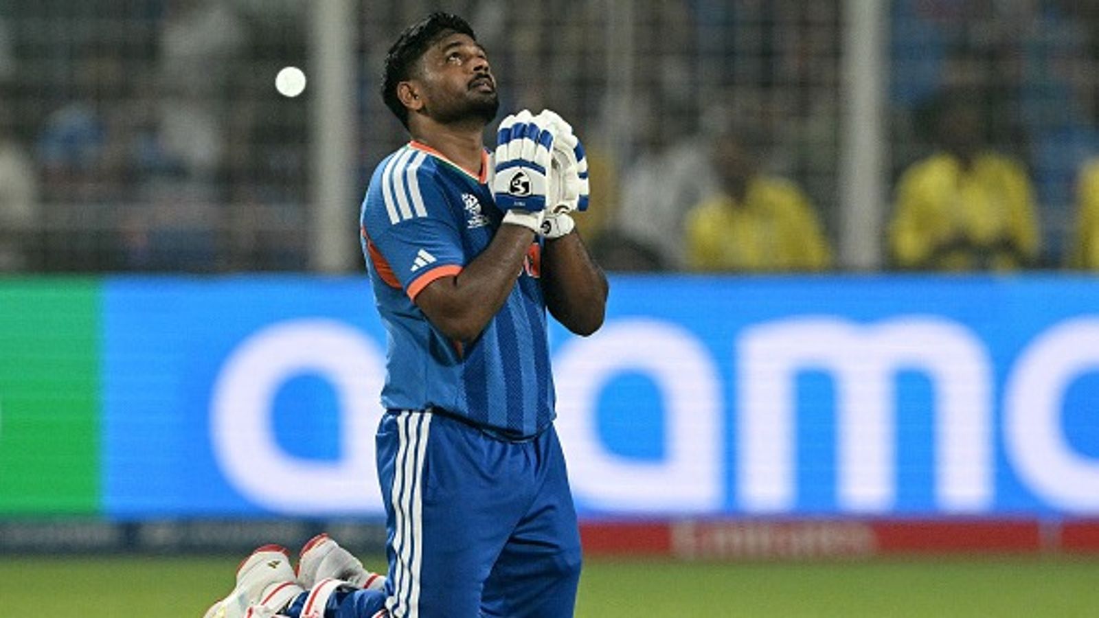 Samson gives special mention to Dhoni and 2 superstars after sealing T20 WC semis berth for India with match-winning knock India's star Sanju Samson in this frame. (Getty)