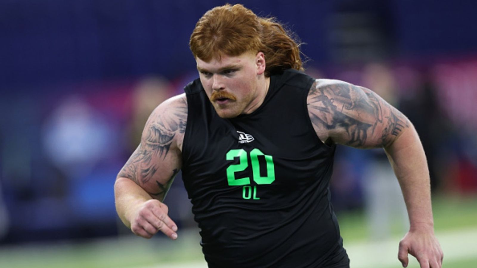 DECODED: Why Gennings Dunker’s NFL Combine shenanigans has everyone talking? Gennings Dunker in the frame (via Getty)