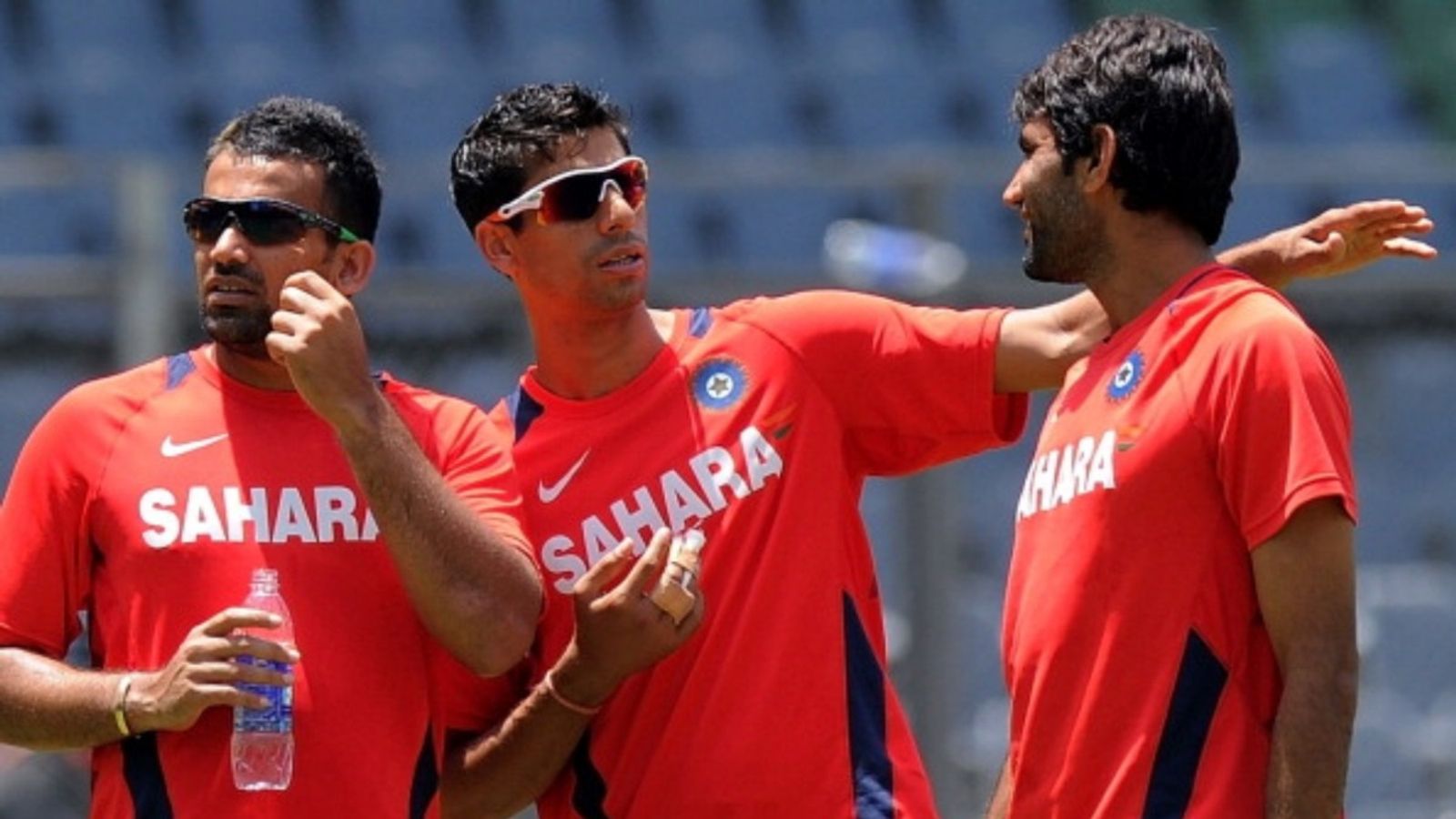 BCCI rope in India's World Cup 2011-winning pacer to groom fast bowlers after Aussie's departure Indian fast bowlers Zaheer Khan (L), Ashish Nehra (C) and Munaf Patel (R) share a light moment during a training session at The Wankhede Stadium in Mumbai on April 1, 2011.
