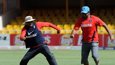 After Zaheer Khan, BCCI approaches another 2011 World Cup winner for CoE specialised camps India cricketer Harbhajan Singh (L) and Zaheer Khan play a warm-up football game during a training session (Getty)