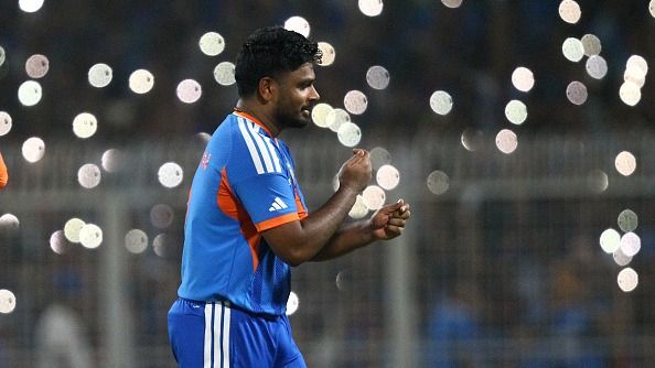 Sanju Samson of India looks during the T20 World Cup cricket match between India and West Indies in Kolkata, India, on March 1, 2026 (Getty) Sanju Samson of India looks during the T20 World Cup cricket match between India and West Indies in Kolkata, India, on March 1, 2026 (Getty)